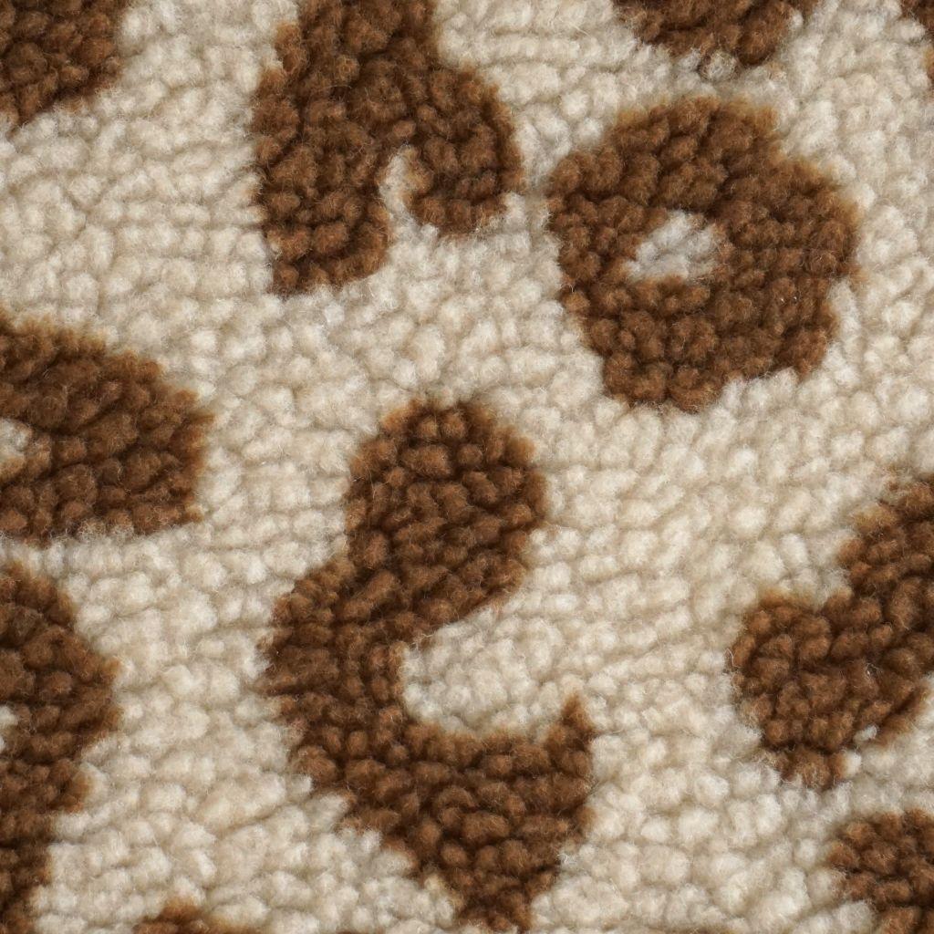 Teddyplüsch Leopardenmuster beige braun